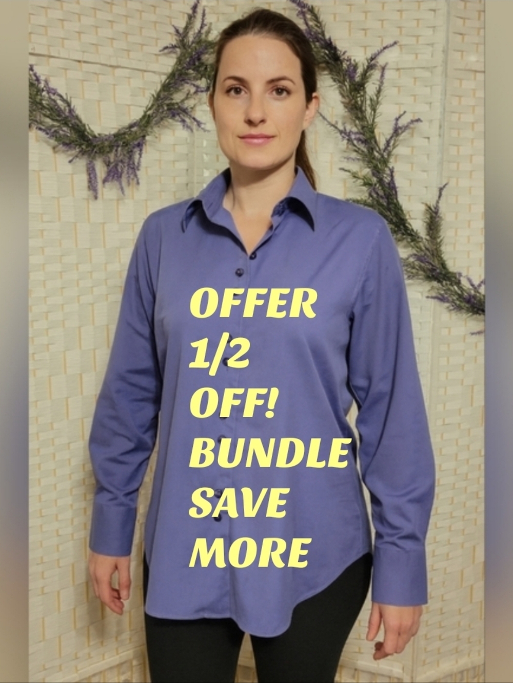 Talbots Sapphire Blue Polished Button Down Shirt